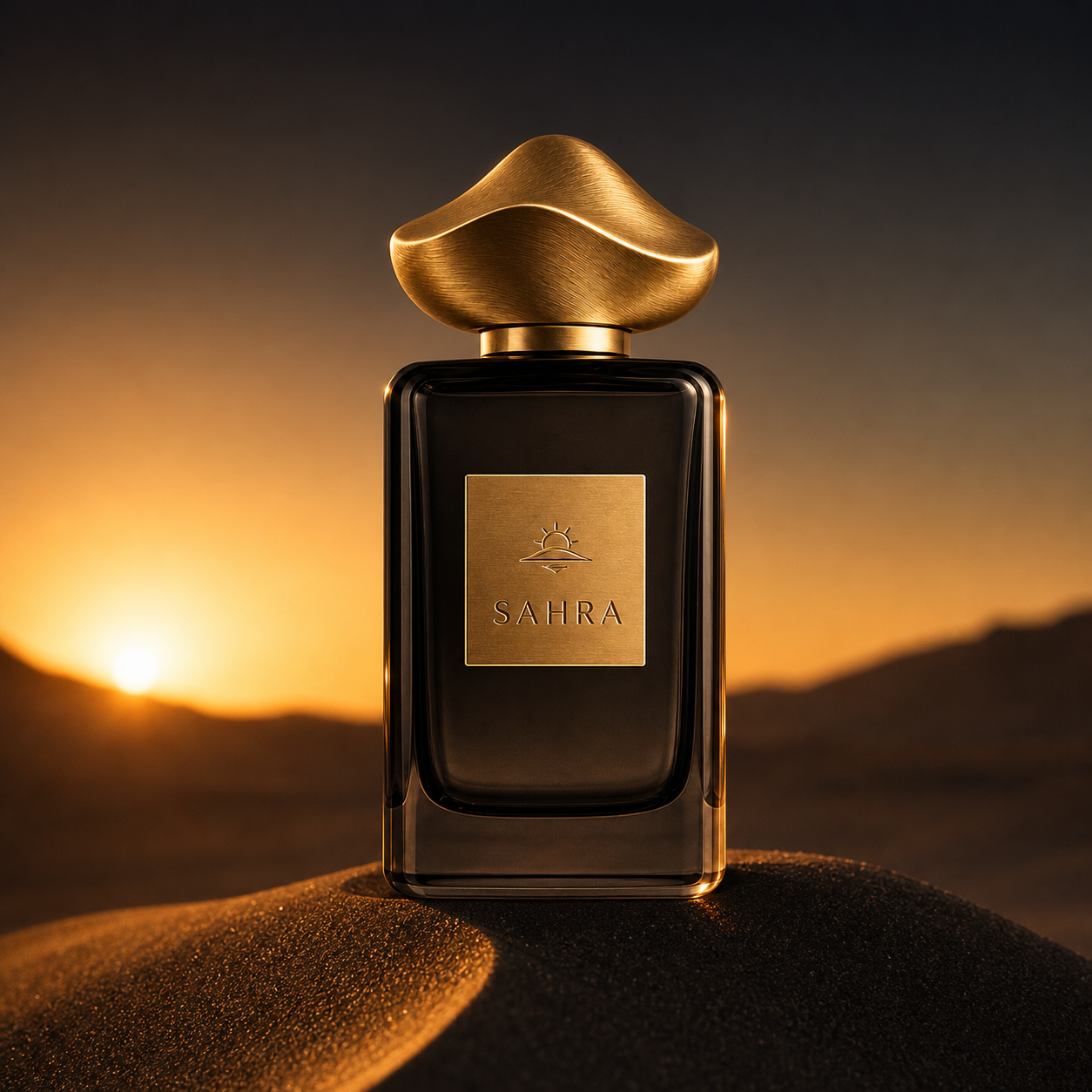 Luxury desert perfume campaign